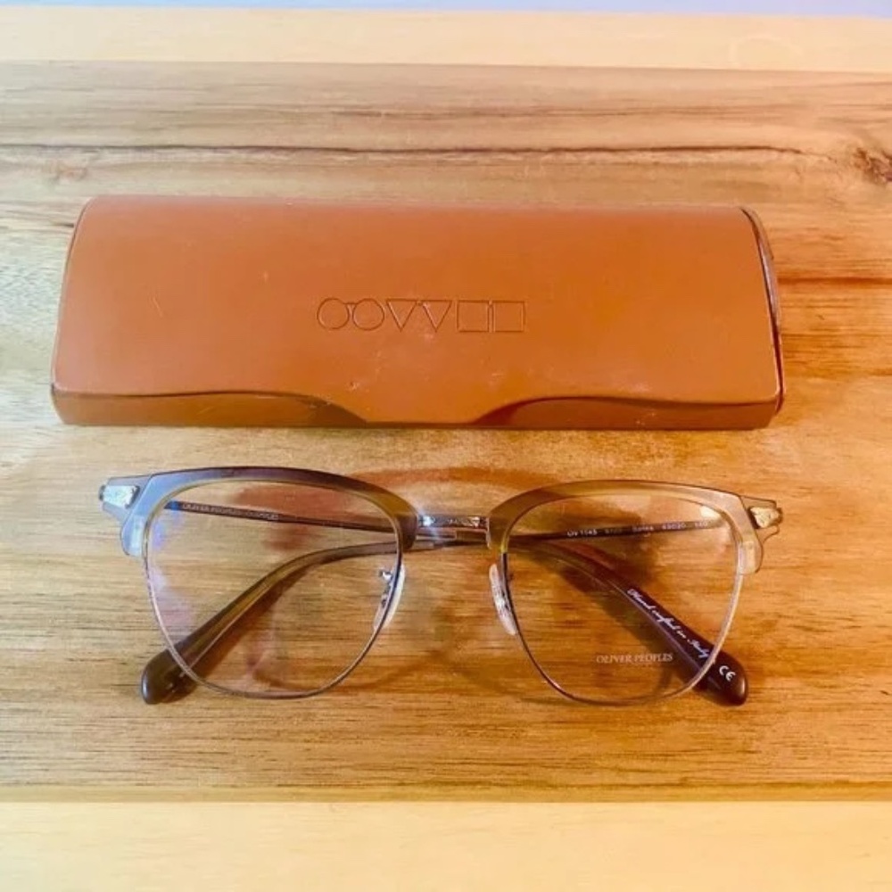 Oliver Peoples OV1145 Banks Glasses- antique gold/matte raintree finish (NWOT) - Picture 3 of 6